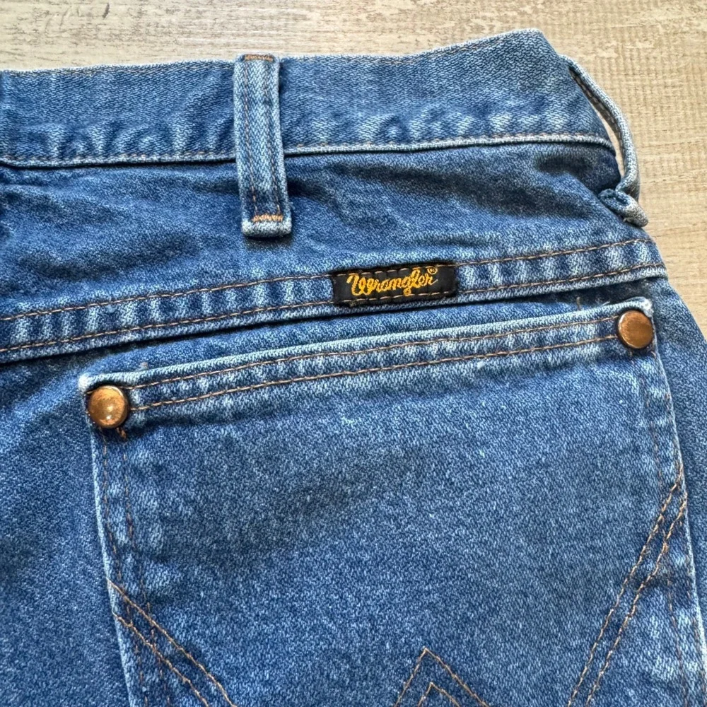 Vintage Y2K Wrangler 980DEN Straight Leg Blue Jeans 31x32 90s Western Cowboy